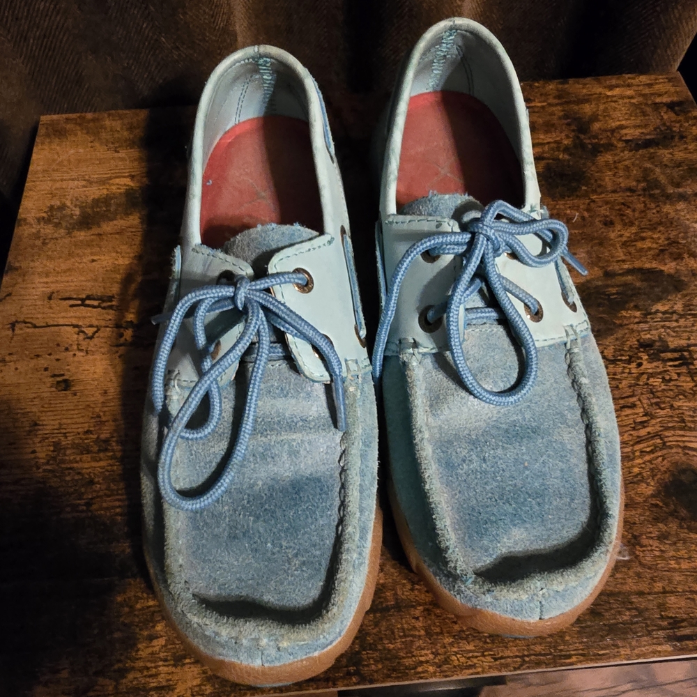 Twisted X Light Blue Suede Loafers